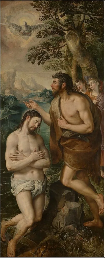 The Baptism of Christ, by Maerten de Vos, oil, 1574