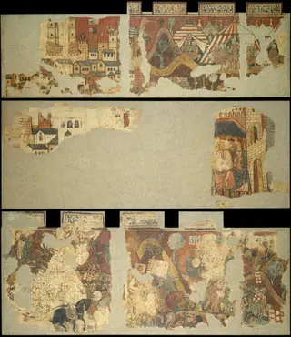 Mural paintings of the Conquest of Majorca, by Maestro de la conquista de Mallorca