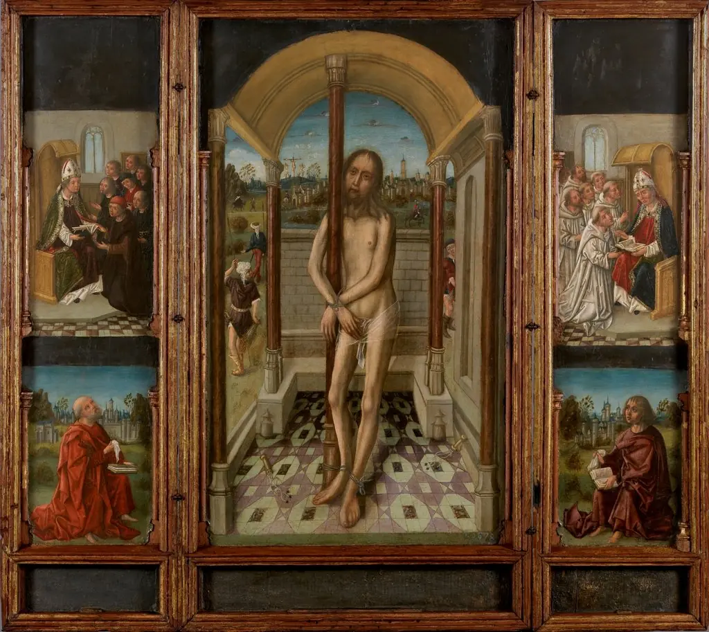 Tríptico de la Flagelación, by Maestro de los Luna