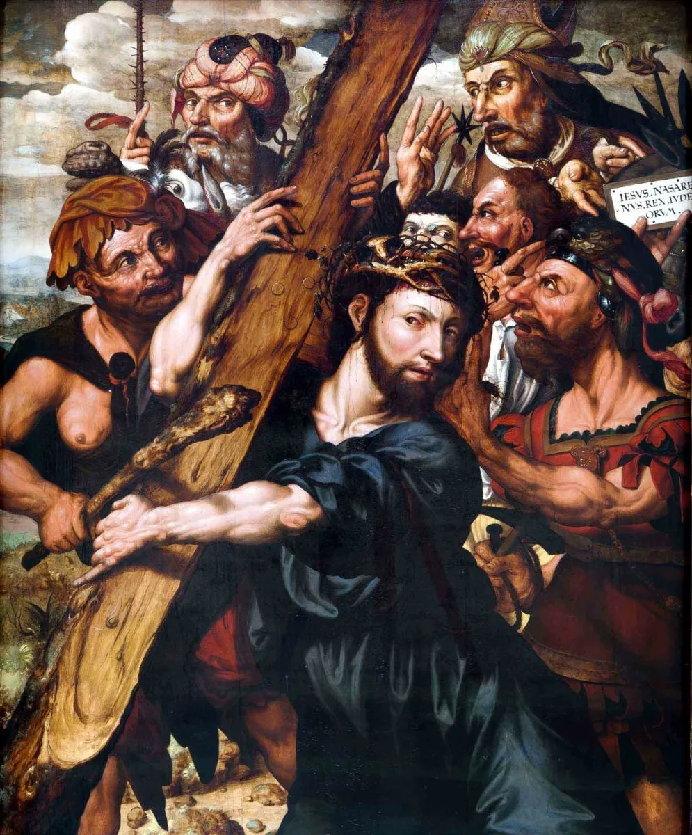 Christos purtându-și crucea, by Maestrul lui „Ecce homo” din Augsburg, unspecified