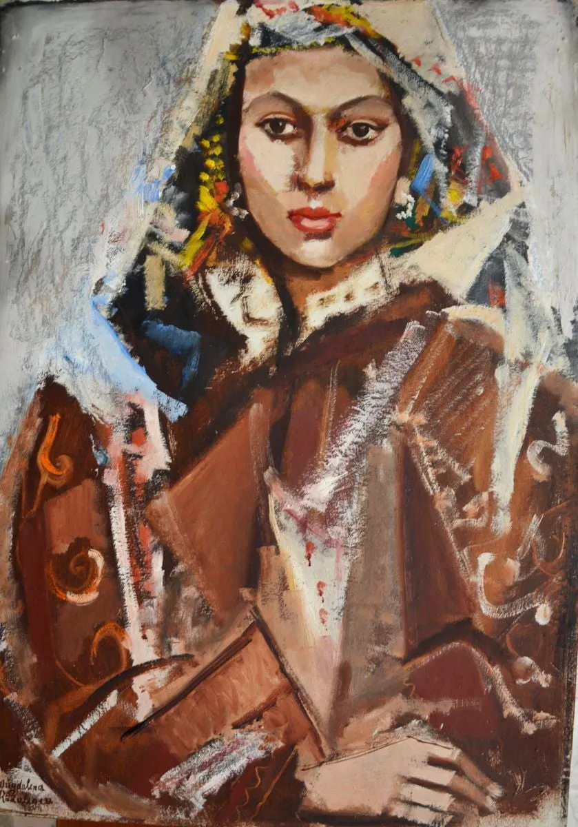 Portret, by Magdalena Rădulescu, unspecified, 1952
