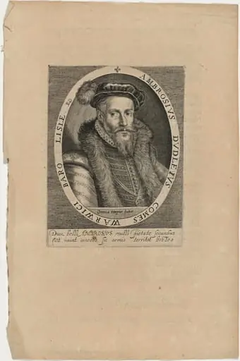 Ambrose Dudley, Earl of Warwick, by Magdalena van de Passe