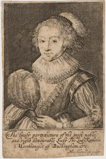 Catherine Manners, Duchess of Buckingham, by Magdalena van de Passe