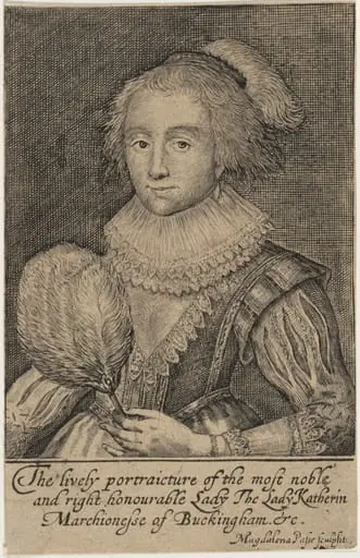 Catherine Manners, Duchess of Buckingham, by Magdalena van de Passe