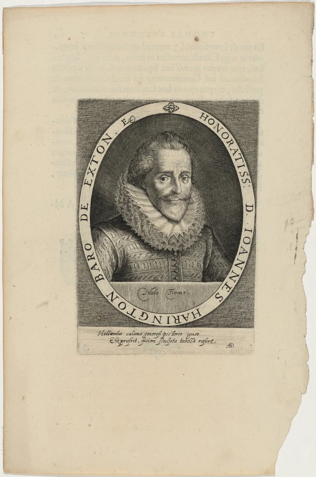 John Harington, First Baron of Exton, by Magdalena van de Passe, ink, 1620