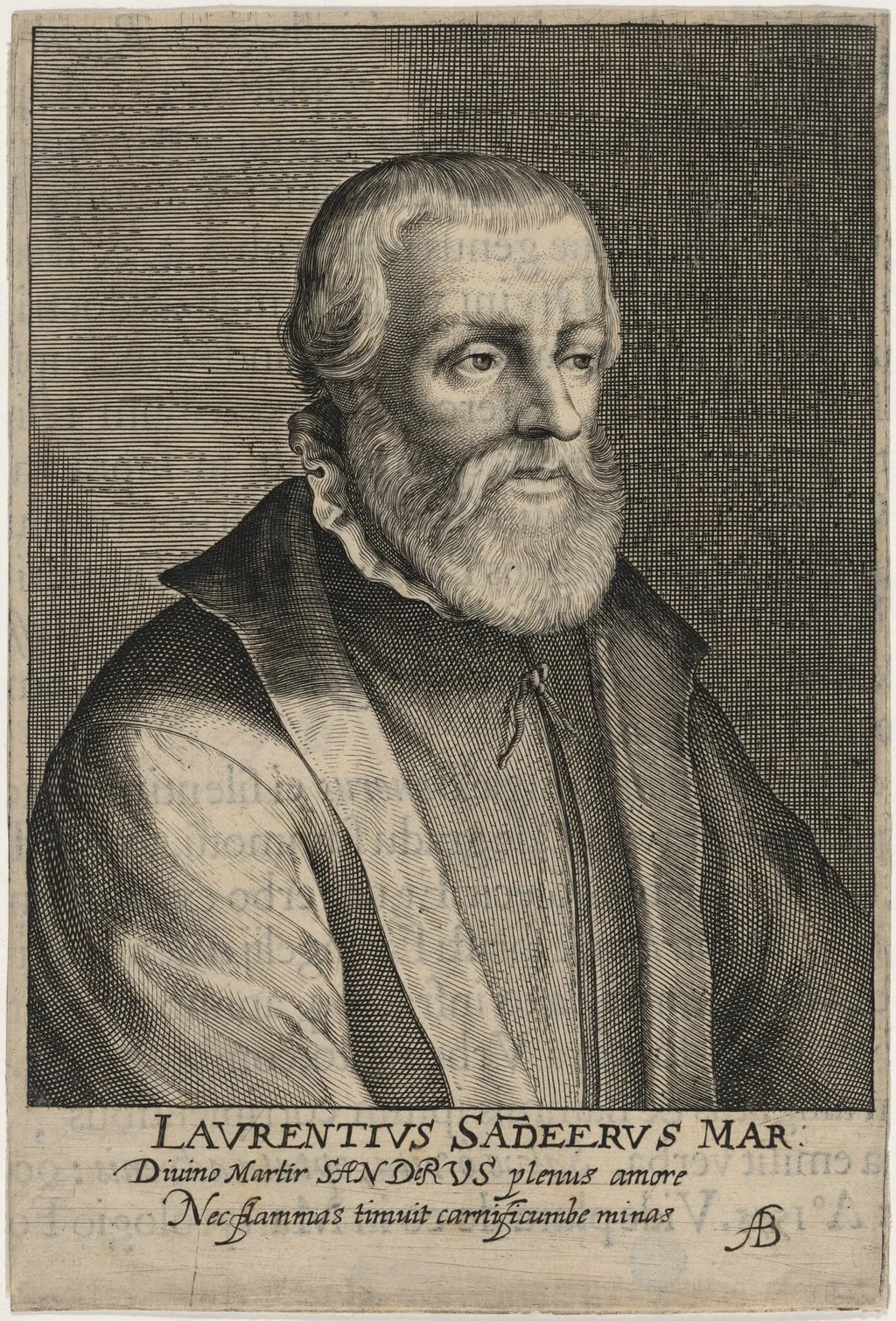 Laurence Saunders, Prebendary of York, Protestant Martyr, by Magdalena van de Passe, ink, 1620