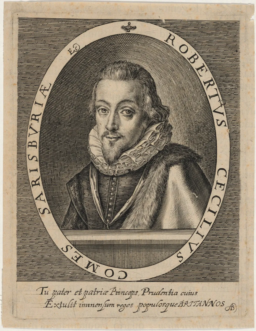 Robert Cecil, First Earl of Salisbury, by Magdalena van de Passe, ink, 1620