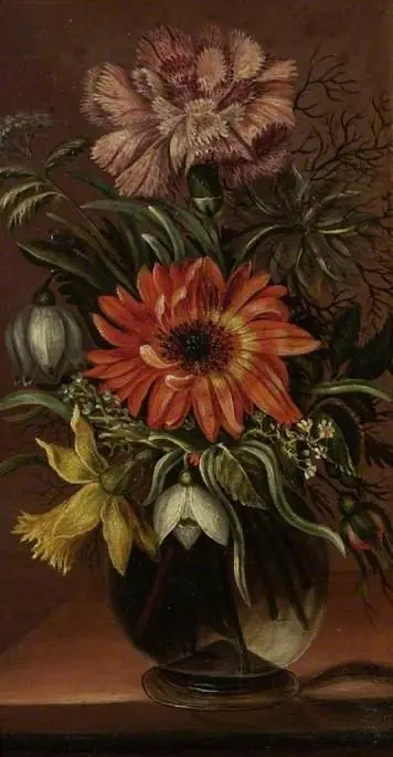 Flowers in a Glass Vase, by Magdalena van den Hecken