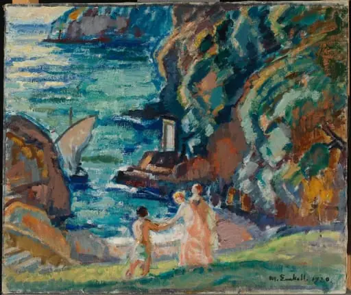 Aurinkoinen kallioranta, Porto Fino, by Magnus Enckell