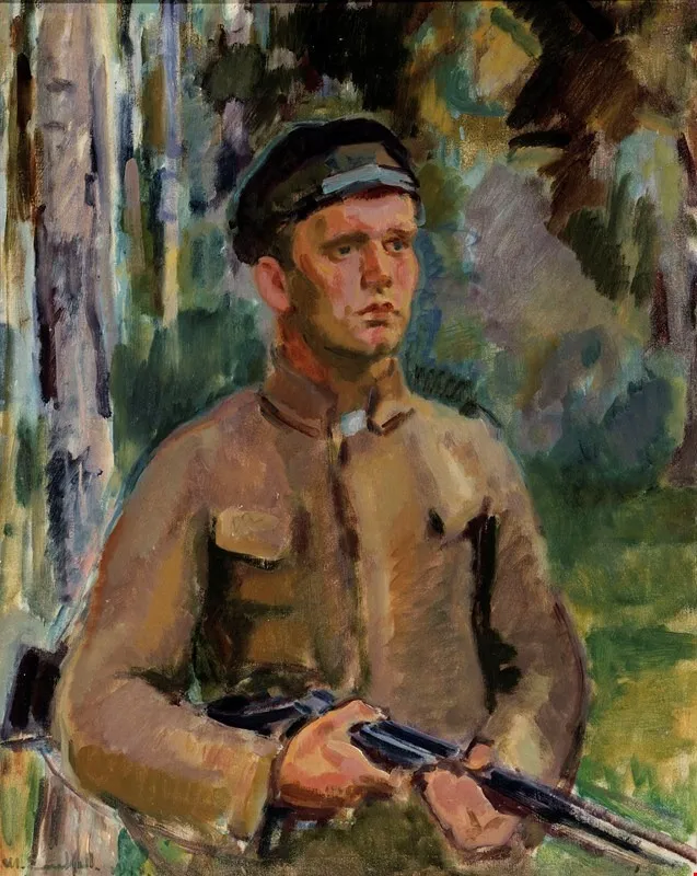 Hunter, by Magnus Enckell, oil, 1919