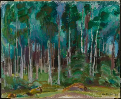 Koivumetsää, Vääksy, by Magnus Enckell