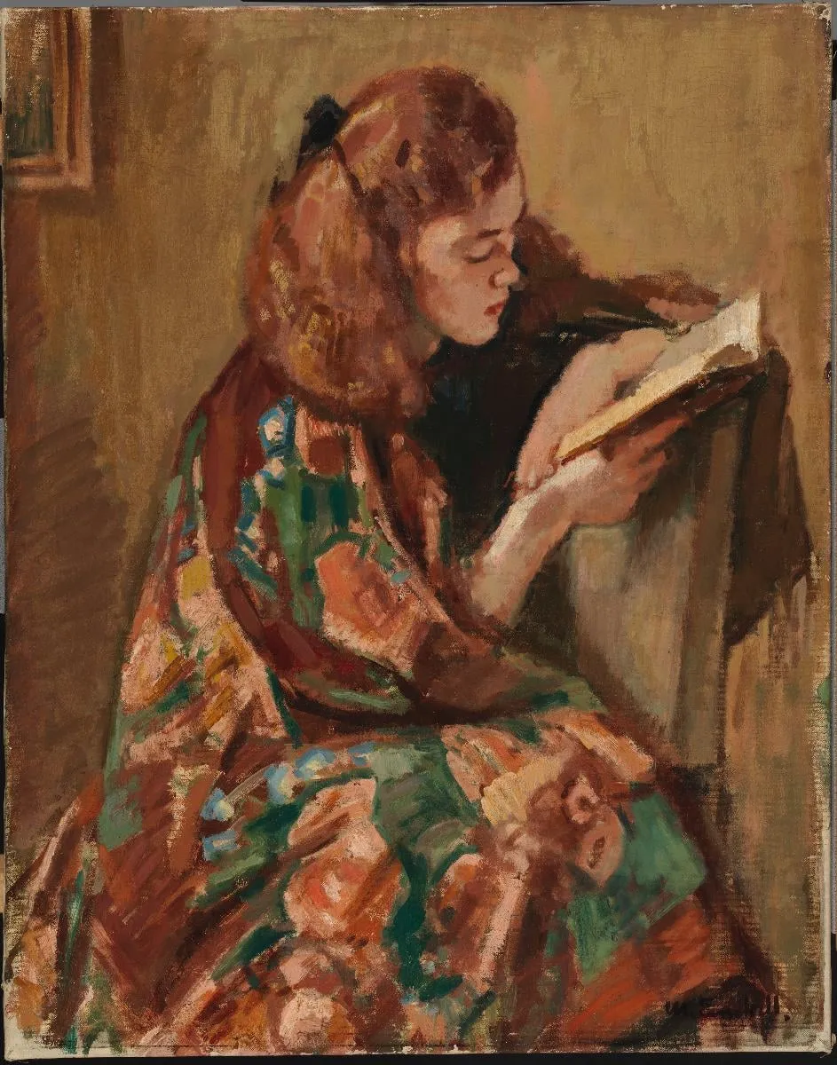 Lukeva tyttö, by Magnus Enckell, unspecified