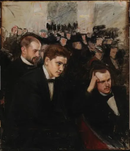 Musiikin kuuntelijoita, by Magnus Enckell
