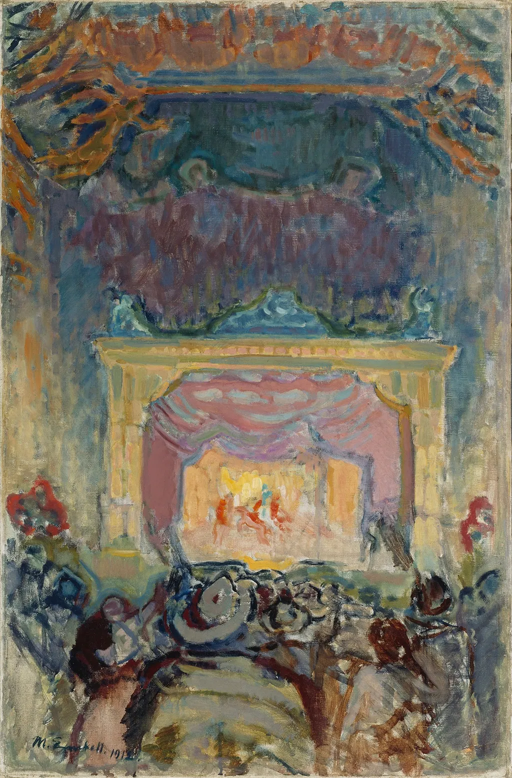 The Variety Theatre in Paris, by Magnus Enckell, oil, 1912
