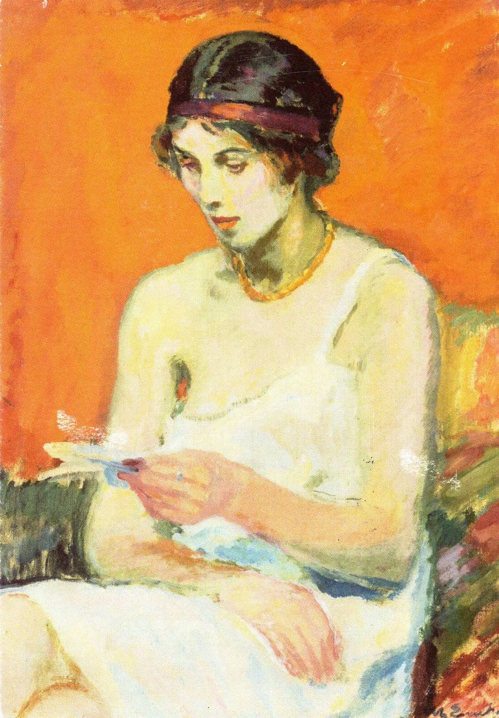 Woman in her Petticoat, by Magnus Enckell, oil, 1912