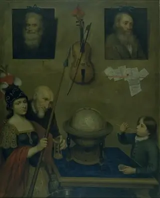 Vanitas with Minerva, by Magnus Jørgensen, 1709