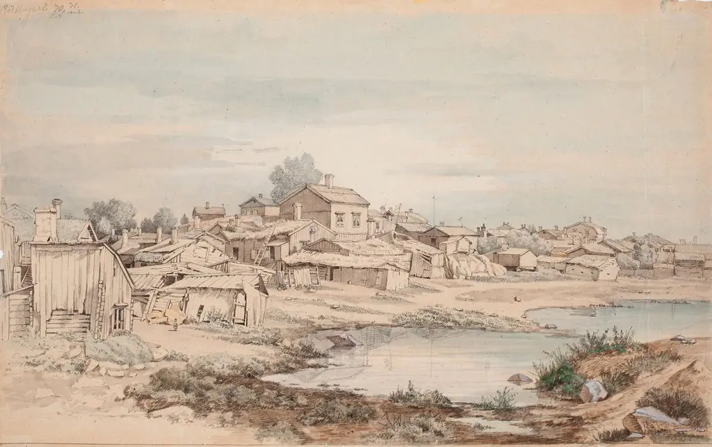 Katajanokka, luonnos, by Magnus von Wright