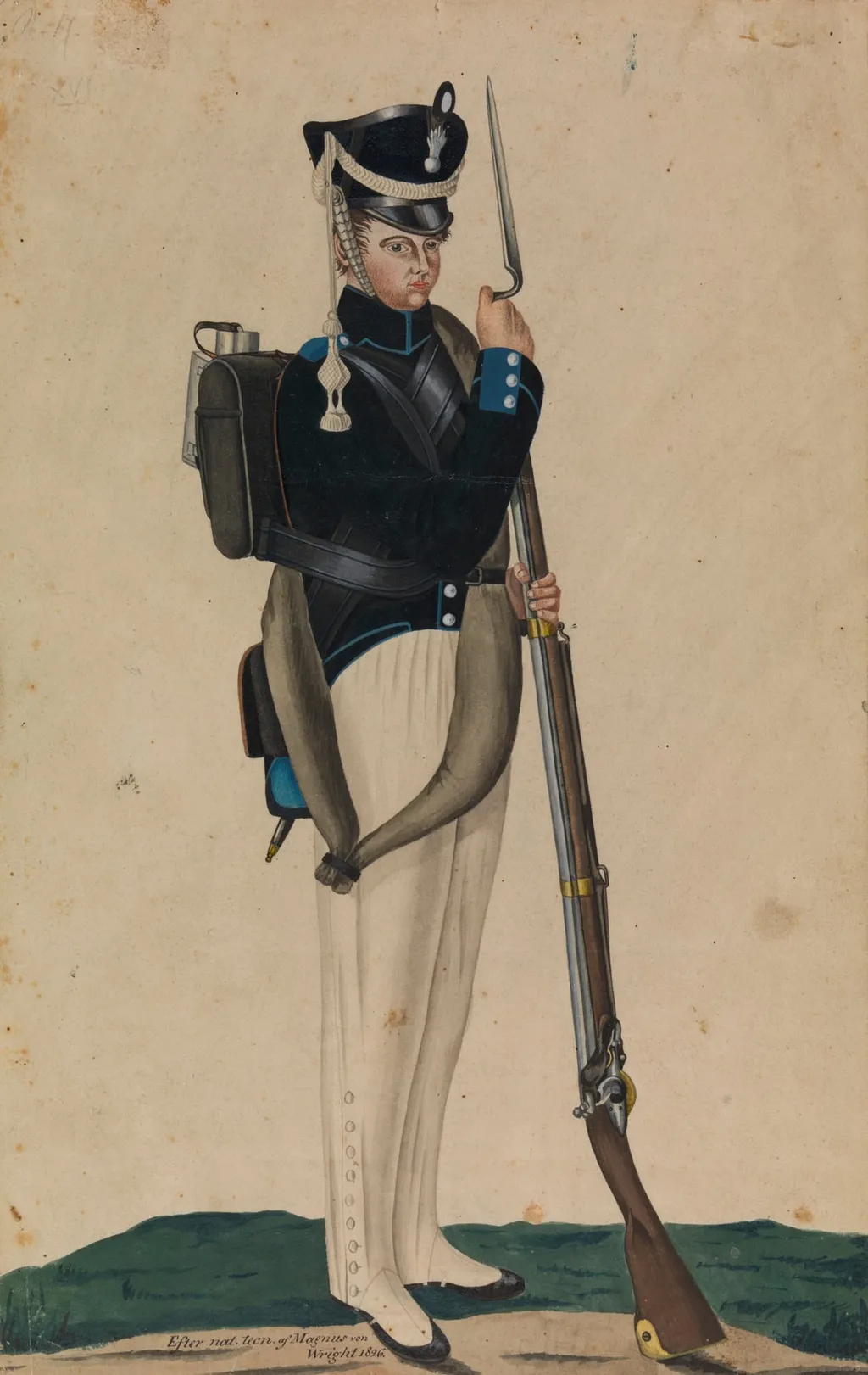 Keisarillisen jääkärirykmentin sotilas, by Magnus von Wright