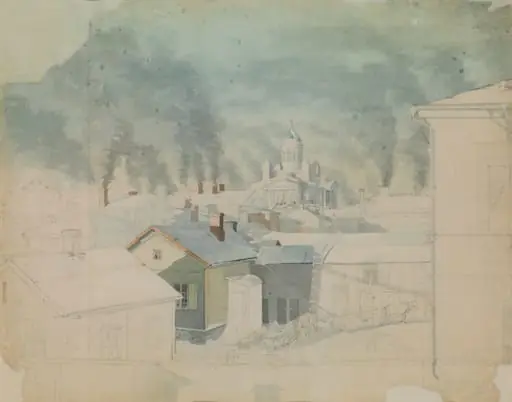 Kylmä talviaamu Helsingissä, by Magnus von Wright
