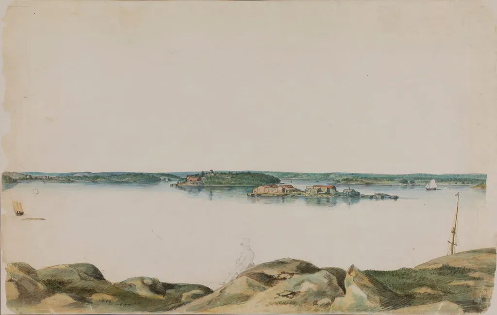 Näkymä Pohjoissatamasta, Helsingfors Utsigt af Norra hamn, by Magnus von Wright