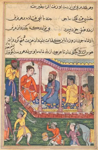 Mahrusa’s marriage to the prefect of the city, from a Tuti-nama (Tales of a Parrot): Thirty-sixth Night