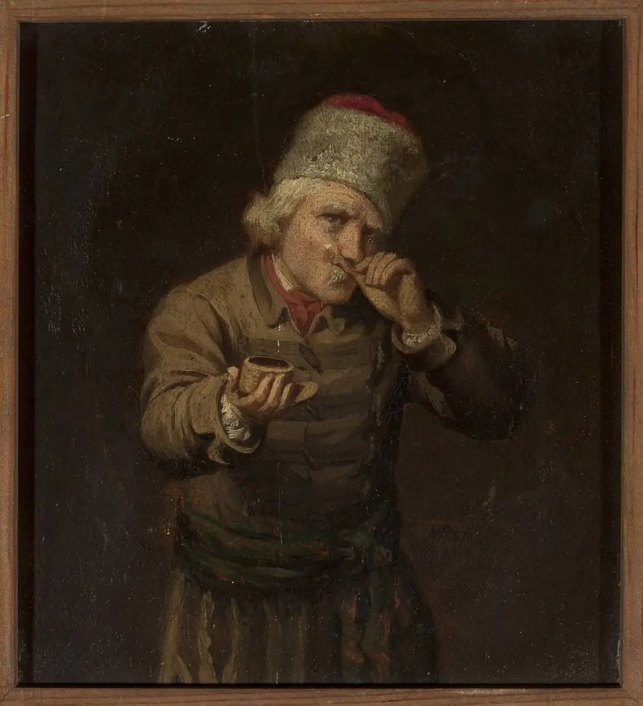Peasant taking a pinch of snuff, by Maksymilian Antoni Piotrowski