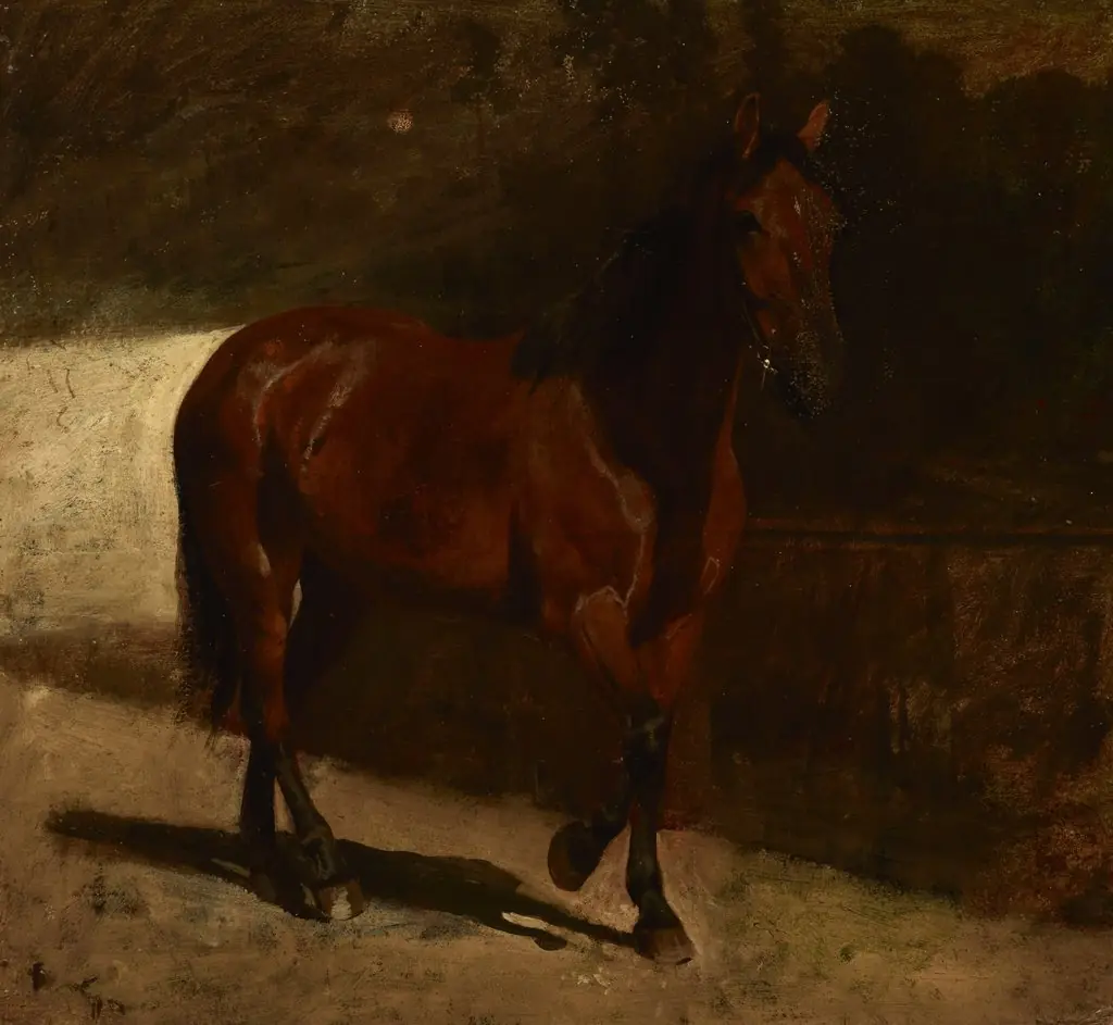 Study of a Chestnut Horse, by Maksymilian Gierymski
