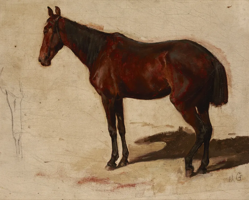 Study of a Horse, by Maksymilian Gierymski, unspecified, 1870
