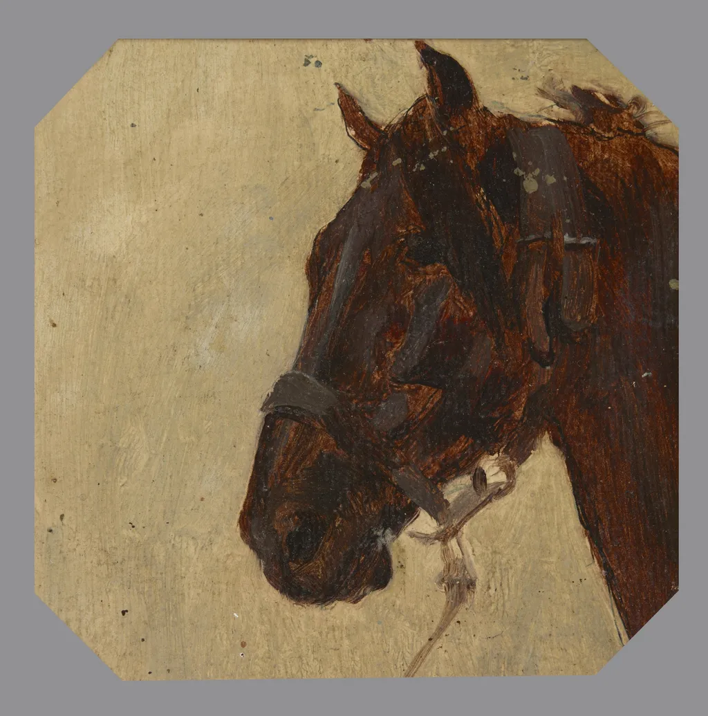 Study of the Horse's Head, by Maksymilian Gierymski, unspecified, 1871