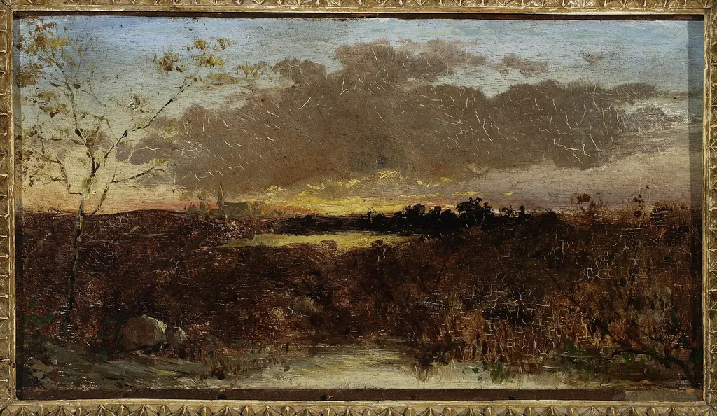 View of marshes at sunset, by Maksymilian Gierymski, oil, 1868