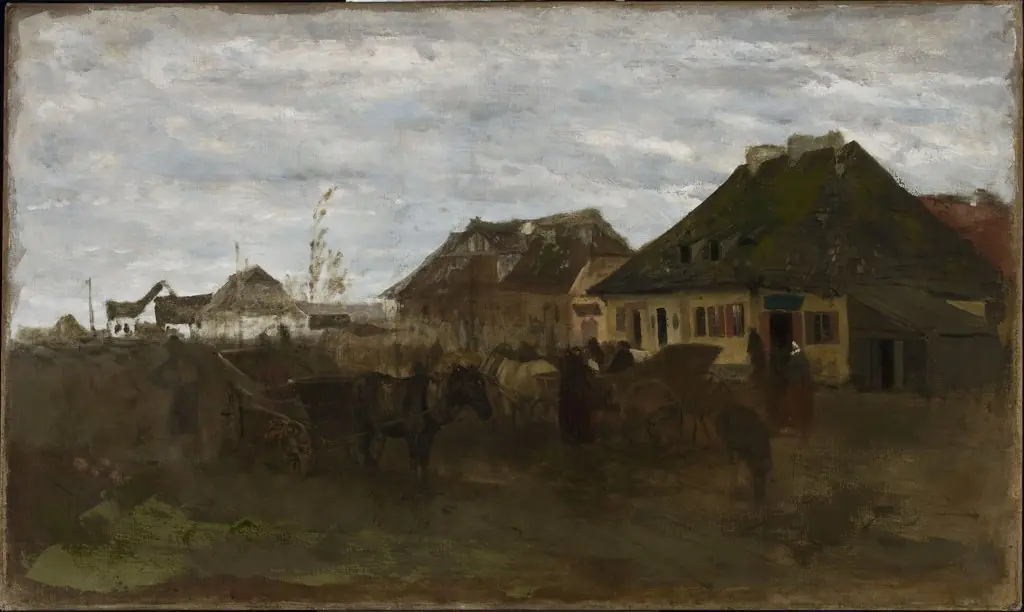Winter in a small town, sketch I, by Maksymilian Gierymski