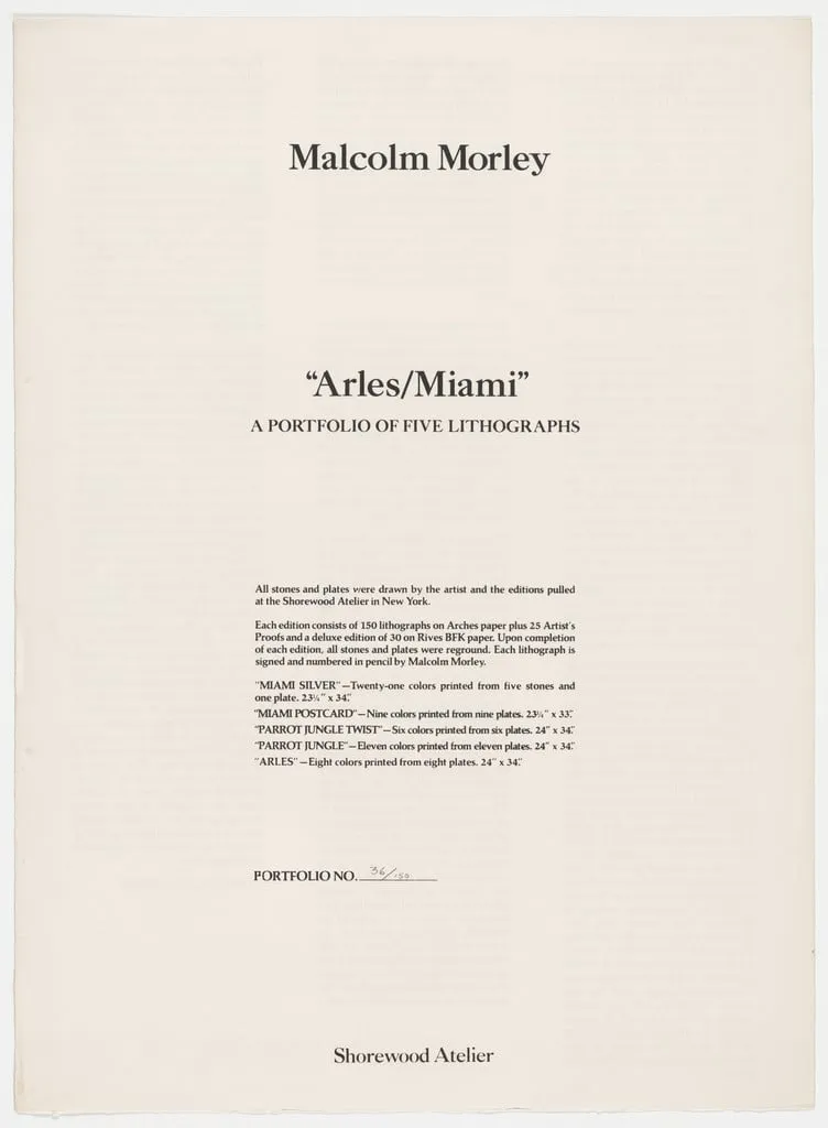 Untitled, by Malcolm Morley, ink, 1973