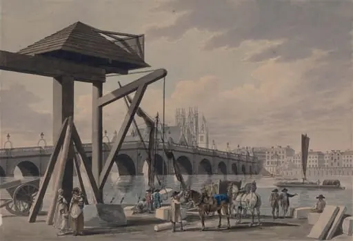 Old Westminster Bridge, by Malton