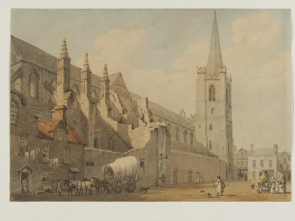 St Patrick's Cathedral, Dublin, by Malton, watercolor, 1797
