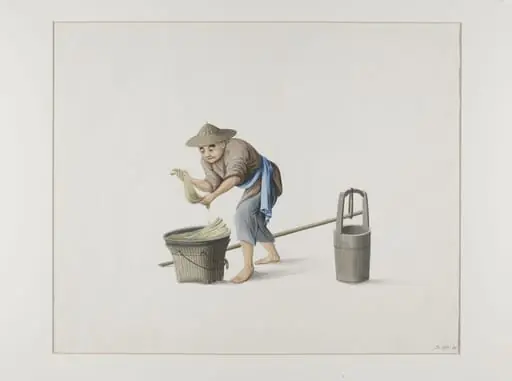 Man Selling Salted Cabbage
