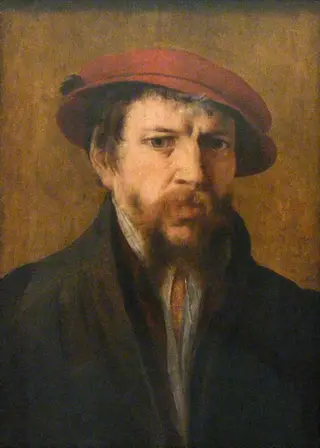 Mann mit roter Mütze