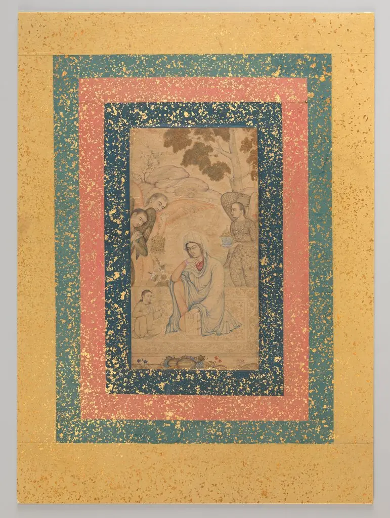 The Virgin and Child Attended by Angels, by Manohar Das