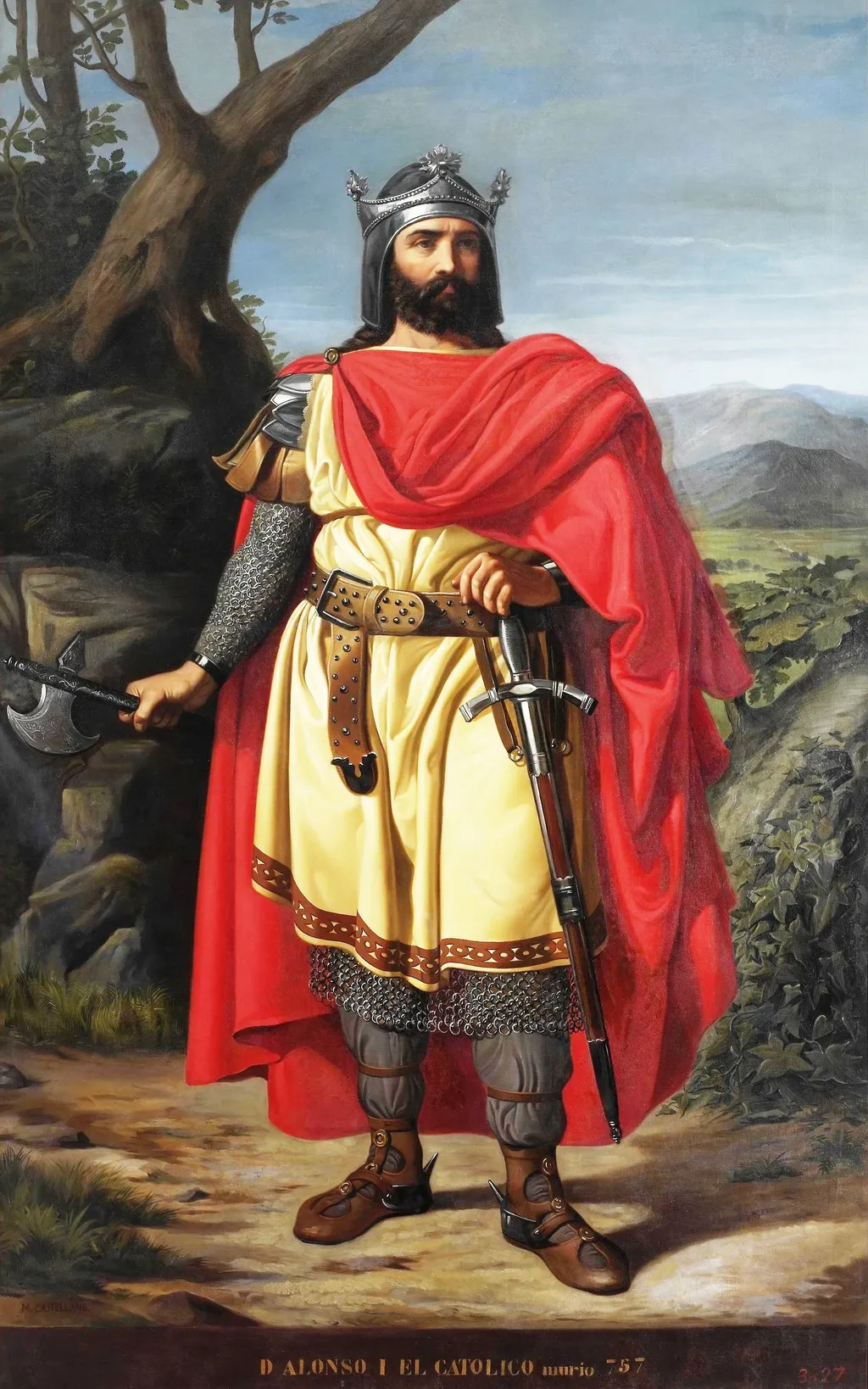 Alfonso I, by Manuel Castellano, oil, 1858
