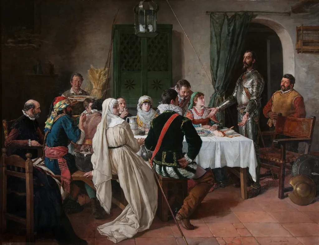 Don Quixote's Speech of Arms and Letters, by Manuel García Hispaleto, oil, 1892