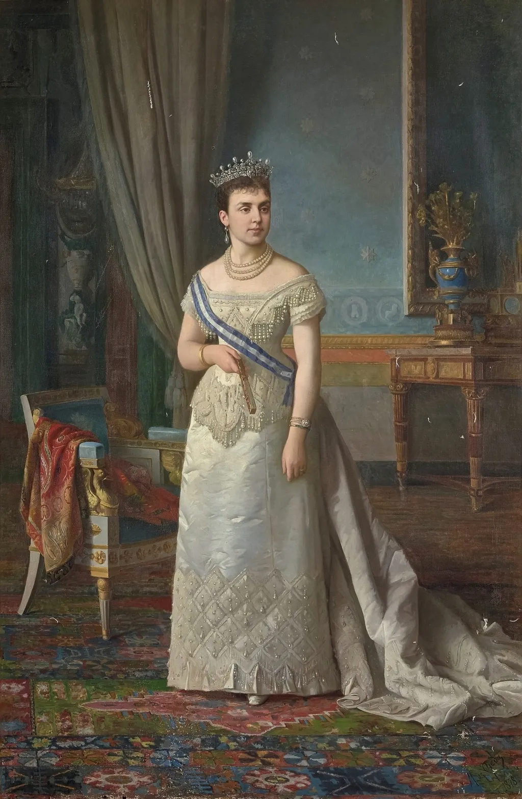 Maria de las Mercedes of Orléans, by Manuel Ojeda y Siles, oil, 1890