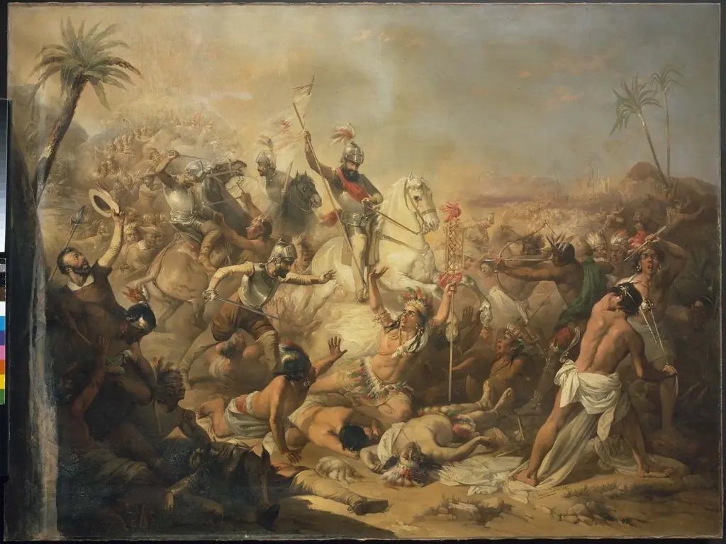 Battle of Otumba, by Manuel Rodríguez de Guzmán
