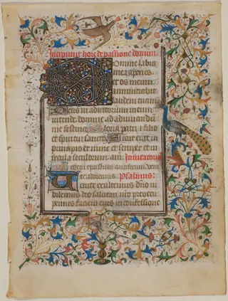 Manuscript Leaf from a Book of Hours (incip. Passionis)