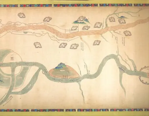 清  佚名  大運河地圖 (從北京至長江)  卷|Map of the Grand Canal from Beijing to the Yangzi River