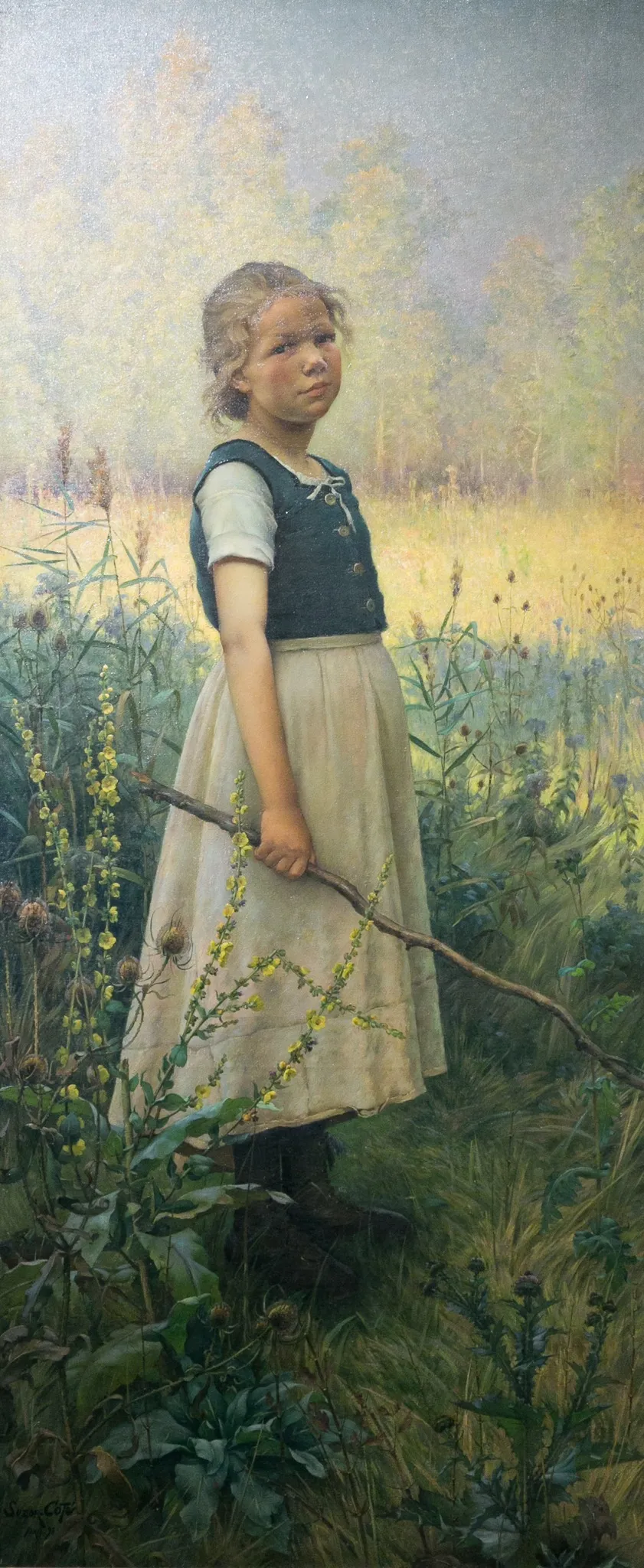Shepherdess at Vallangoujard (Seine-et-Oise), by Marc-Aurèle de Foy Suzor-Coté, oil, 1900