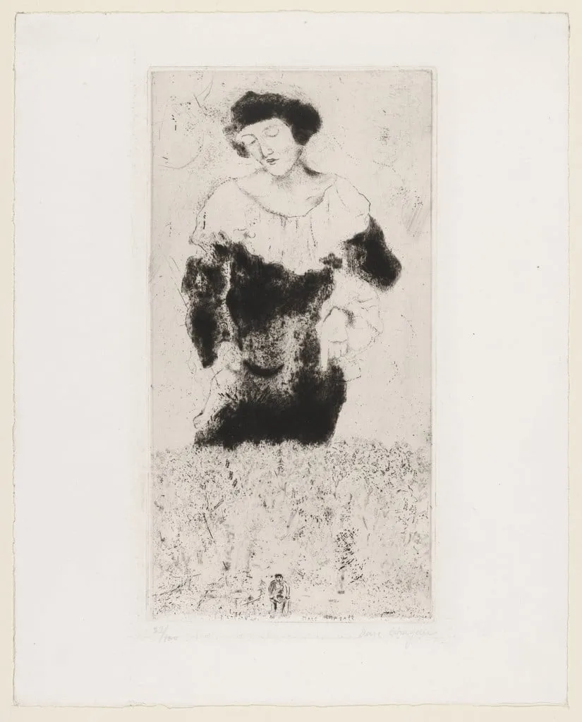 Untitled, by Marc Chagall, ink, 1925