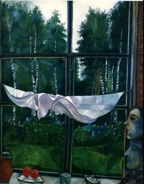 Vue de la fenêtre à Zaolchie, près de Vitebsk