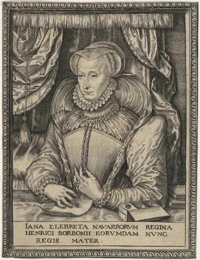 Jeanne D'Albret, Queen of Navarre and Mother of Henry IV of France, by Marc Duval