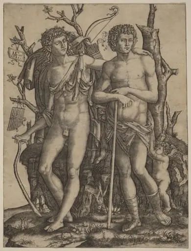 Apollo and Hyacinthus, by Marcantonio Raimondi