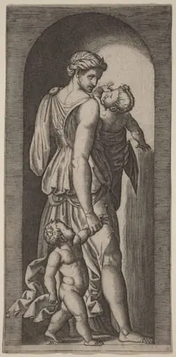 Charity, by Marcantonio Raimondi