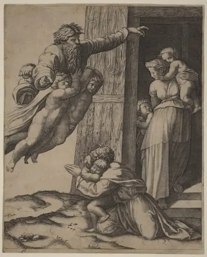 God Appearing to Noah, by Marcantonio Raimondi